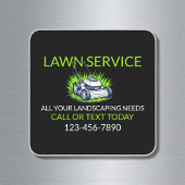 Black Green Lawn Care and Service Professional Vierkante Sticker