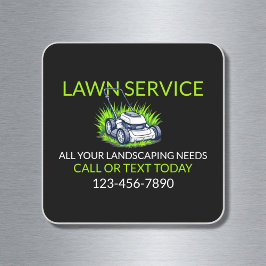 Black Green Lawn Care and Service Professional Vierkante Sticker