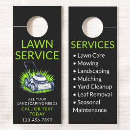 Black Green Lawn Care en Service Professional Deurhanger