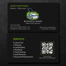 Black Green Lawn Care en Service QR-code