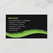 Black Green Lawn care Landschapsmaaiservice Visitekaartje (Achterkant)