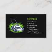 Black Green Lawn Care & Services Professional Visitekaartje (Achterkant)
