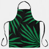 Black Green Leaf Tribal Pattern Afrika Schort (Voorkant)
