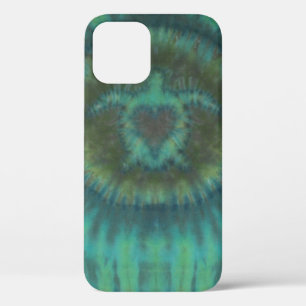 Black Green Love Turtles Heart Tie Dye Case-Mate iPhone Case