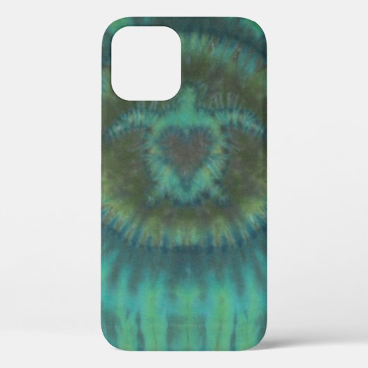 Black Green Love Turtles Heart Tie Dye Case-Mate iPhone Case (Achterkant)