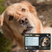 Black Green Modern Dog ID Label: eenvoudig en stij Badge