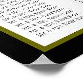 Black Green Monogram Wedding Seating Chart 150 Poster (Hoek)