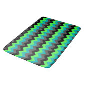 Black Green Ombre Chevrons Large Bath Mat (Gekanteld)