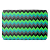 Black Green Ombre Chevrons Large Bath Mat (Voorkant)