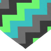 Black Green Ombre Chevrons Large Table Runner Lange Tafelloper (Hoek)