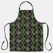 BLACK GREEN PAARS MARDI GRAS DIAMOND PATTERN SCHORT (Voorkant)