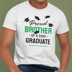 Black Green Proud Brother 2025 Afstuderen T-shirt