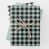 Black Green Pset Inpakpapier Vel (In situ)