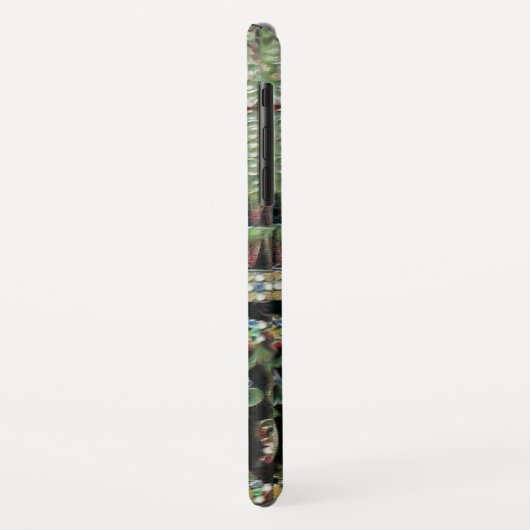 BLACK GREEN RED ART NOUVEAU GEMSTONE MONOGRAM Ruby Case-Mate iPhone Case (Achterkant/links)