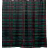 Black Green Red Tartan Scottish Pset Pattern Sho Douchegordijn (Voorkant)