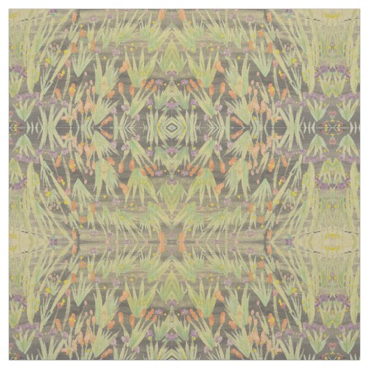 Black Green Rusty Oranje en Paars Stof (Swatch)