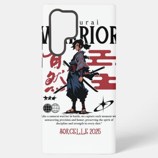 Black & Green Samurai Head – Custom Samsung Case Galaxy Hoesje (Achterkant)