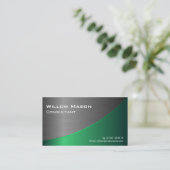 Black Green Stainless Steel Curved, Visitekaartje (Staand voorkant)