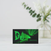 Black Green Strobe Lights DJ Visitekaartje (Staand voorkant)