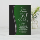 Black Green Surprise 50ste verjaardag Kaart (Staand voorkant)