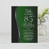 Black Green Surprise 85ste verjaardag Kaart (Staand voorkant)