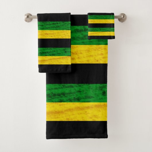 BLACK GREEN YELLOW. SAMER BRASIL BAD HANDDOEK (Insitu)