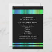 Black Greens Blues Elegant Party Event Uitnodiging (Voorkant)