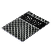 Black Grek Dark Textile Pattern Custom Notitieboek (Linkerzijde)