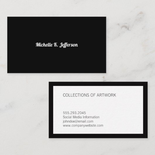 Black | Grens Visitekaartje (Voorkant / Achterkant)