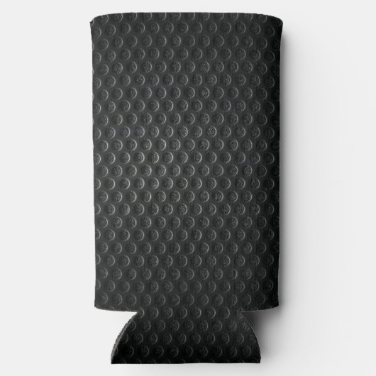 Black & Grey Add Jouw naam Tall Seltzer Koelbox Seltzer Blikjeskoeler (Achterkant)