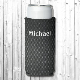 Black & Grey Add Jouw naam Tall Seltzer Koelbox Seltzer Blikjeskoeler