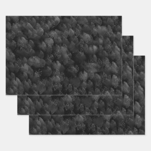 Black Grey and Colorful Fireworks Display Abstract Inpakpapier Vel