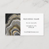 Black Grey and Gold Marble Stone Visitekaartje (Achterkant)