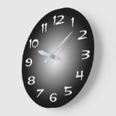 Black Grey and White Radial Gradient Grote Klok (Hoek)