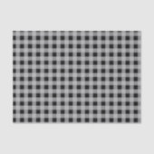Black Grey Buffalo Plaid Tissue Papier voor Vakant (Voorkant)