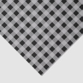 Black Grey Buffalo Plaid Tissue Papier voor Vakant (Detail)