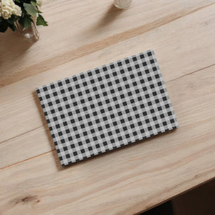 Black Grey Buffalo Plaid Tissue Papier voor Vakant