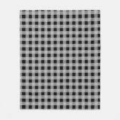 Black Grey Buffalo Plaid Vakantie Fleece Deken (Voorkant)