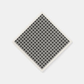 Black Grey Buffalo Plaid Vakantie Servet (Hoek)