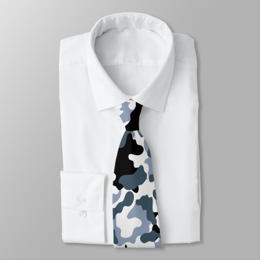 Black Grey Camo Stropdas (Gebonden)