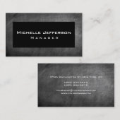 Black Grey Chalkboard Manager Visitekaartje (Voorkant / Achterkant)