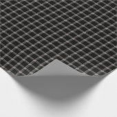 Black Grey Check Wrapping Paper Cadeaupapier (Hoek)
