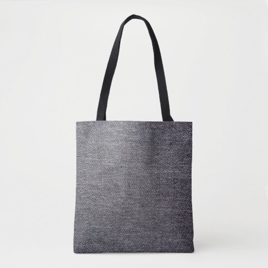 black grey cloth tote bag (Voorkant)