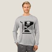 Black Grey geometrische MCM-geïnspireerde Abstract Tri-Blend Shirt (Voorkant)