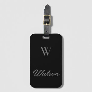 Black&Grey gepersonaliseerd Bagagelabel