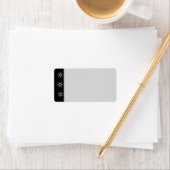 Black Grey Glitter Snowflakes Return Address Label (Insitu)
