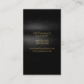 Black Grey Gold Monogram Visitekaartje (Achterkant)