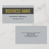 Black Grey Gold Stripe dubbelzijdig Visitekaartje (Voorkant / Achterkant)