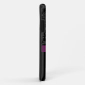 Black Grey Hot Pink Damask Stripes Case-Mate iPhone Case (Achterkant/rechts)