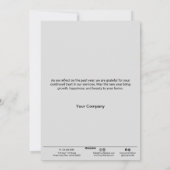 Black & Grey Kerstboom Zakelijke vakantie Kaart (Achterkant)